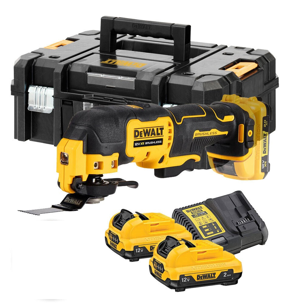 DEWALT DCS353D2-QW 12V XR Brushless Oscillating Tool with 2 X 2Ah Lithium Ion Batteries