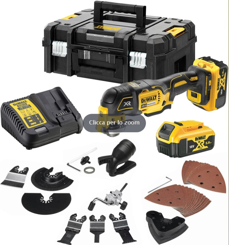 DEWALT DCS356P2-QW 18V XR Brushless 3 Speed Oscillating Speed Multi-Tool with 2 x 5Ah Lithium Ion Batteries