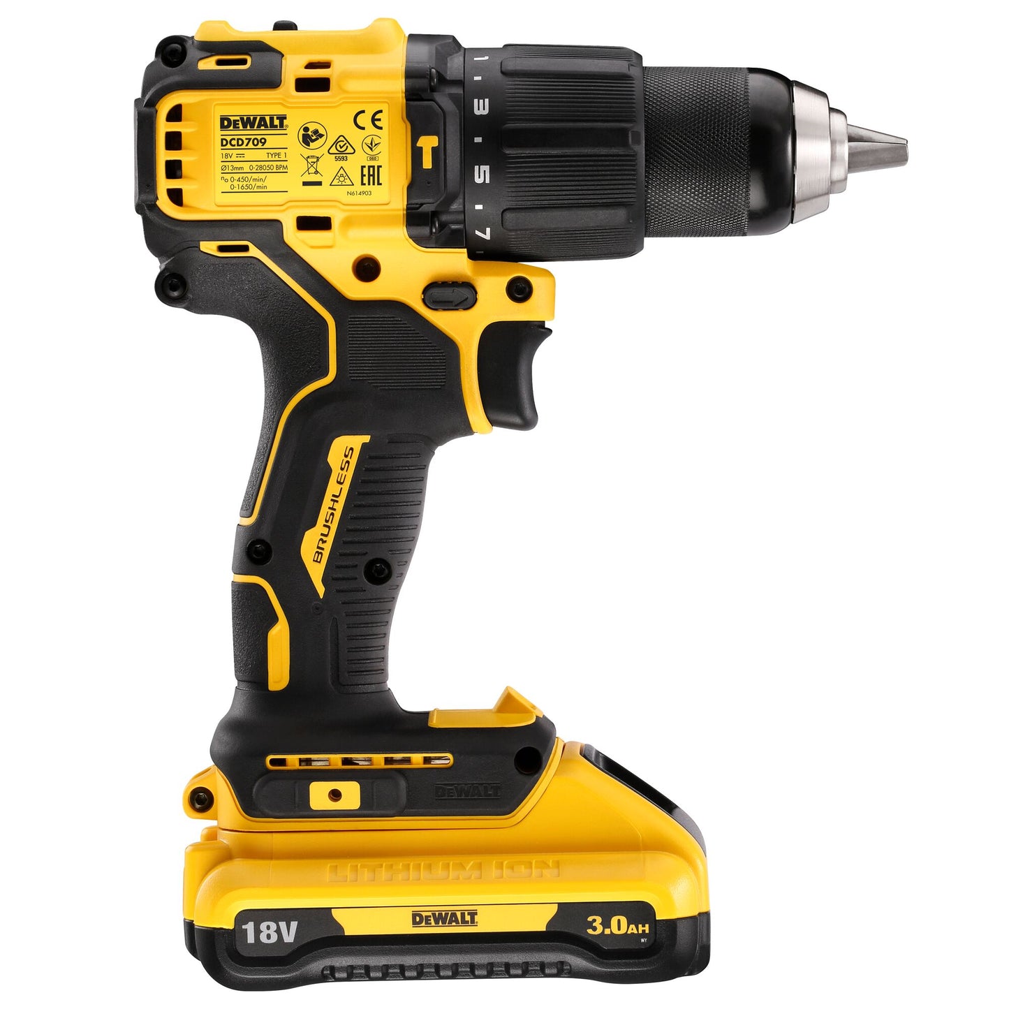 DEWALT DCD709L2T-QW 18V Akku-Schlagbohrschrauber mit 2x18V 3,0Ah Akkus