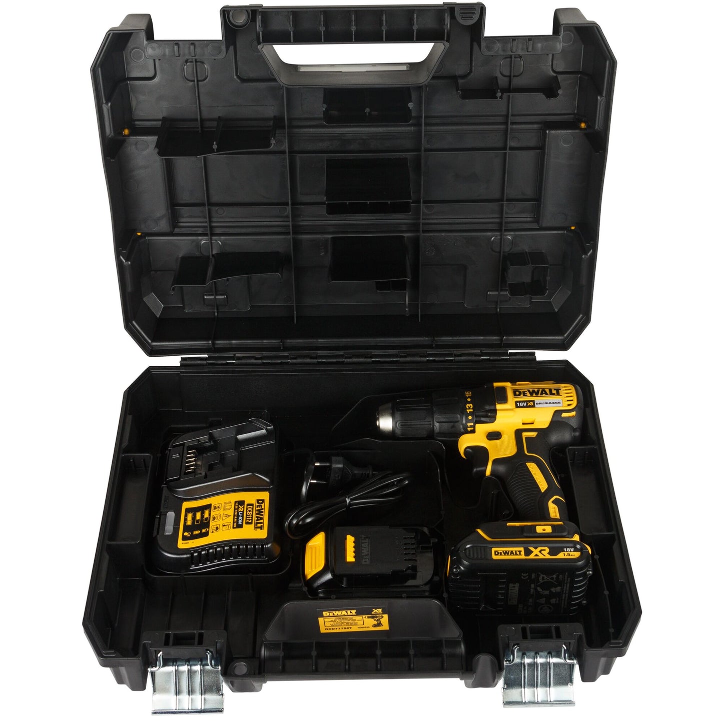 DEWALT DCD777S2T-QW Trapano Avviatore Compatto XR 18V con 2 batterie 18V 1.5Ah