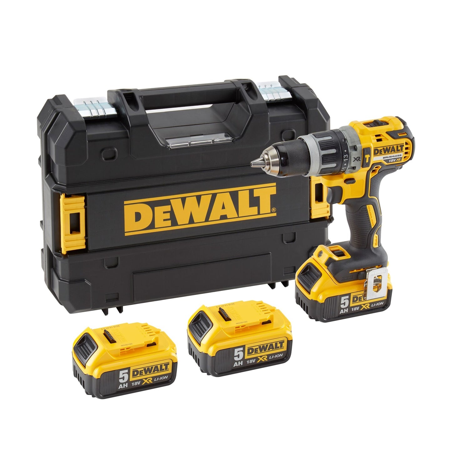 DEWALT DCD796P3-IT Trapano avvitatore a percussione con 3 batterie 18V 5.0Ah, brushless