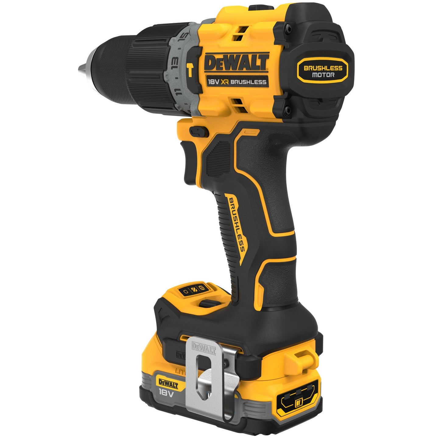 DEWALT DCD805E2T-QW Trapano avvitatore con percussione compatto 2 batterie XR 18V Powerstack brushless.