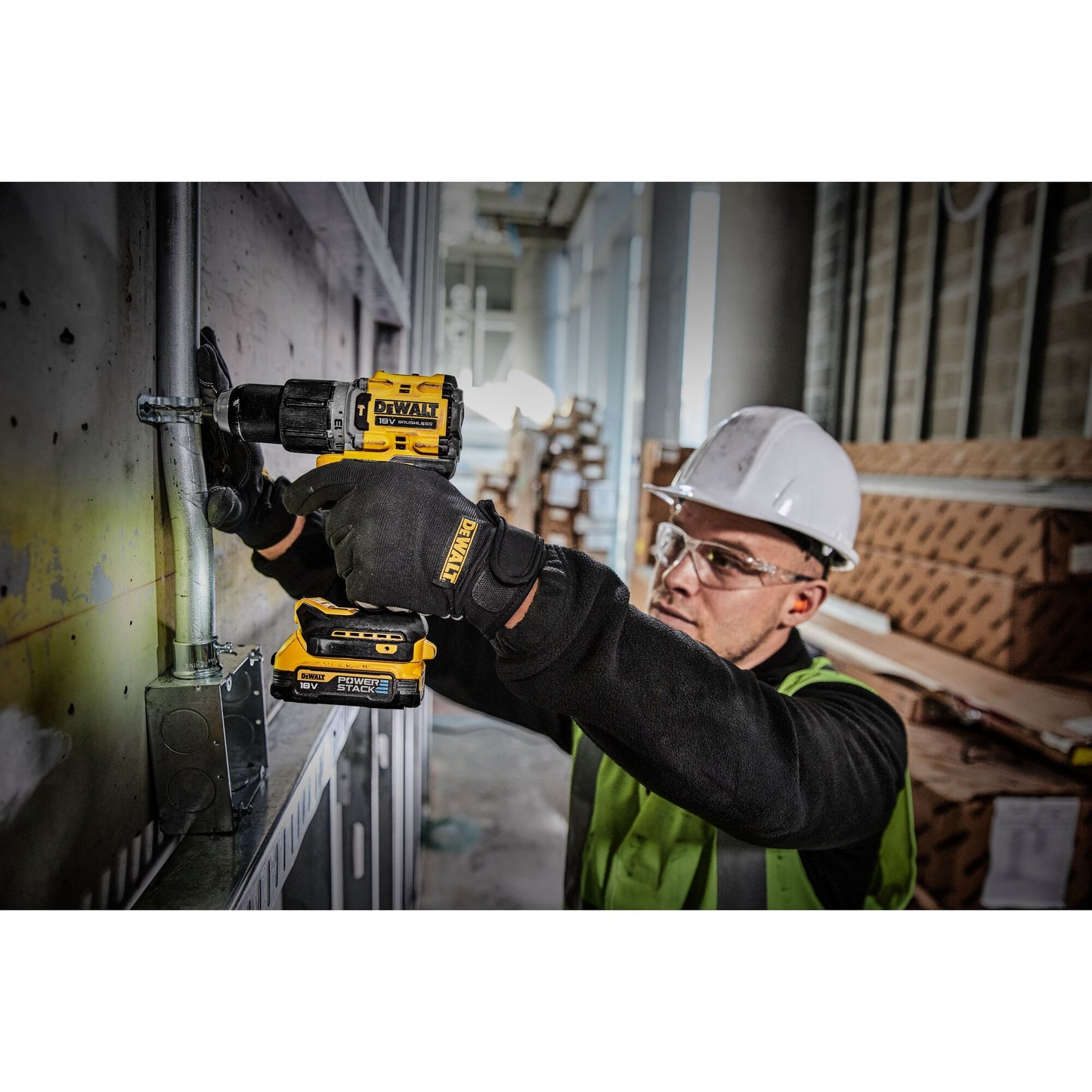 DEWALT DCD805E2T-QW Trapano avvitatore con percussione compatto 2 batterie XR 18V Powerstack brushless.