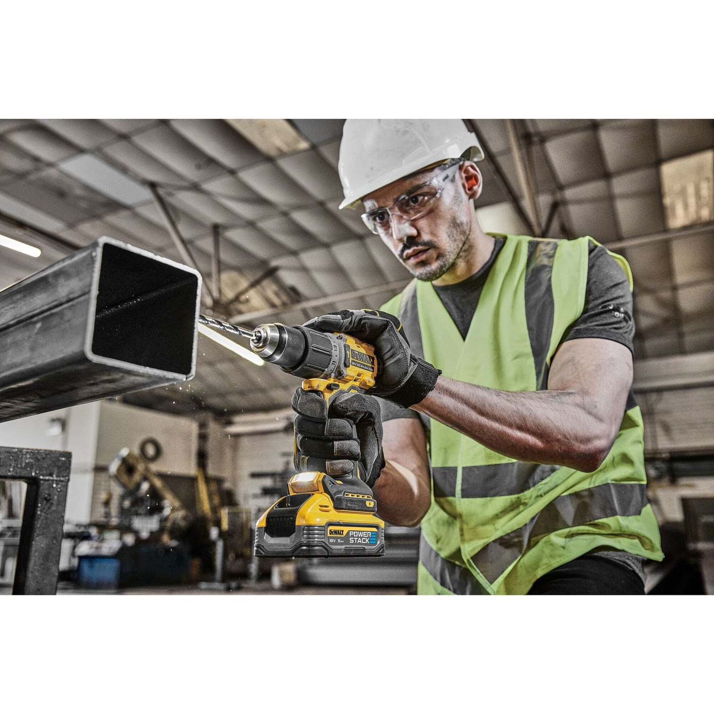 DEWALT DCD805H2T-QW Akku-Schlagbohrschrauber, 2 Akkus Powerstack 18V 5,0Ah