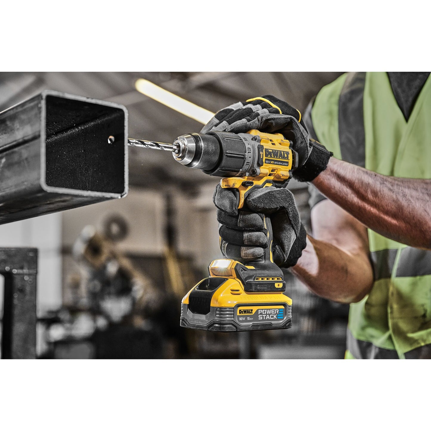 DEWALT DCD805H2T-QW Akku-Schlagbohrschrauber, 2 Akkus Powerstack 18V 5,0Ah