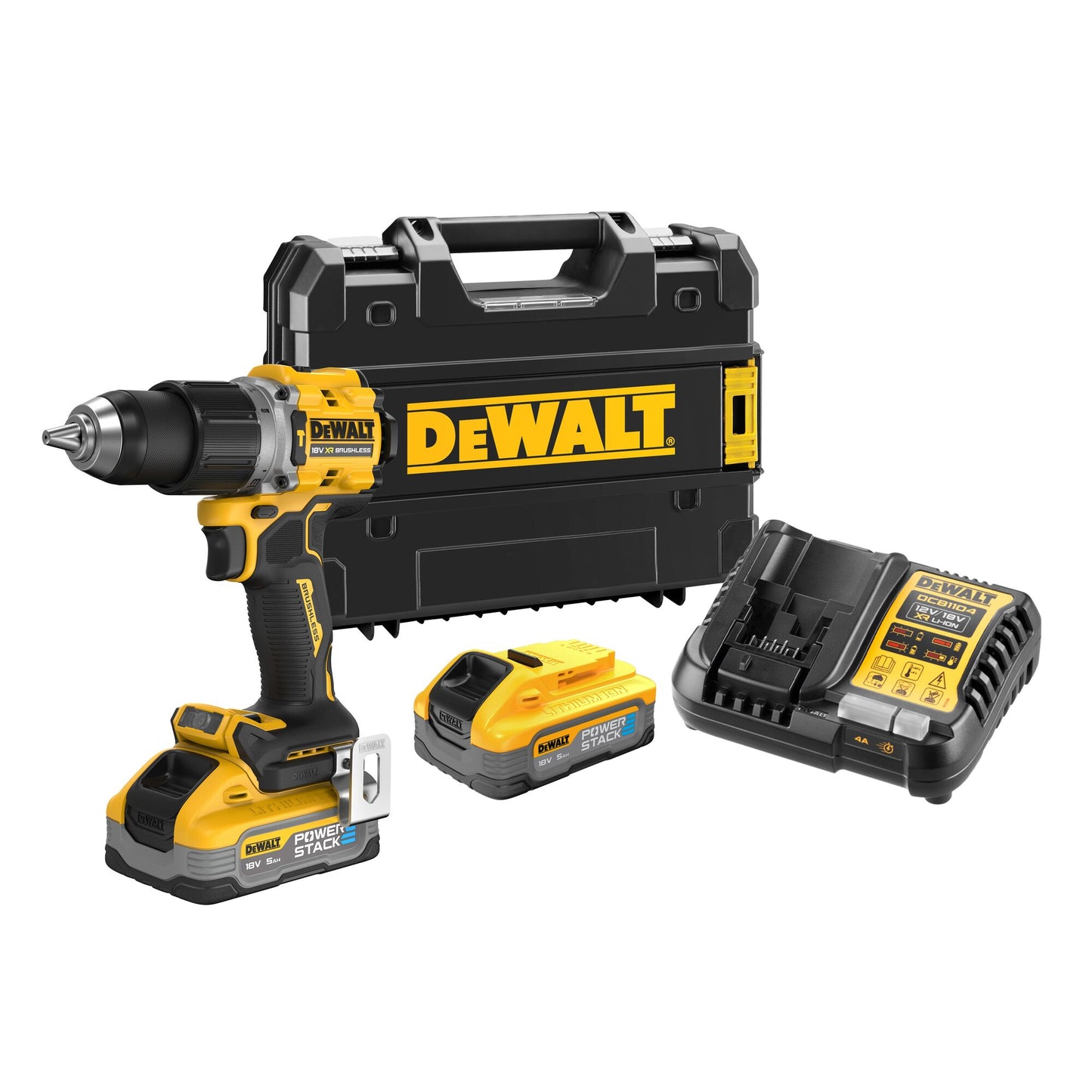 DEWALT DCD805H2T-QW Akku-Schlagbohrschrauber, 2 Akkus Powerstack 18V 5,0Ah