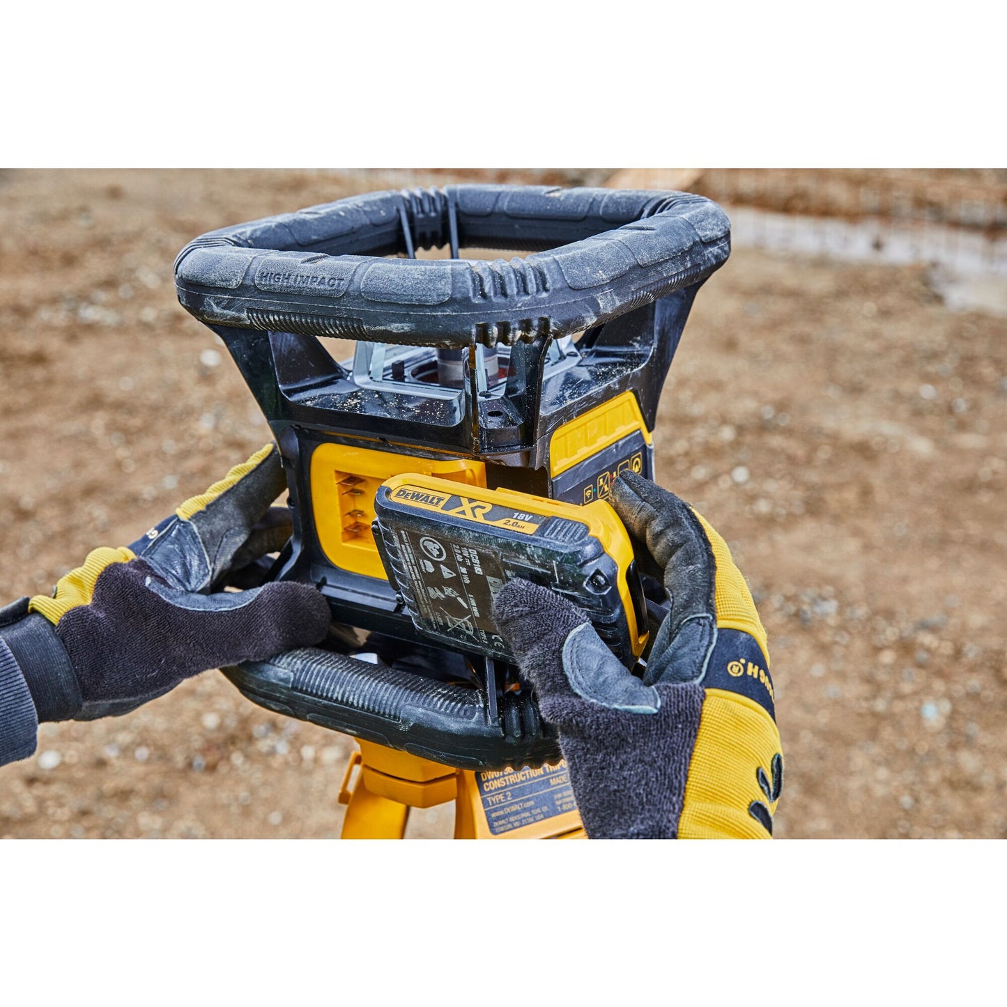 DEWALT DCE080D1RS-QW Laser rotante 1 batteria XR 18V 2.0Ah, raggio rosso