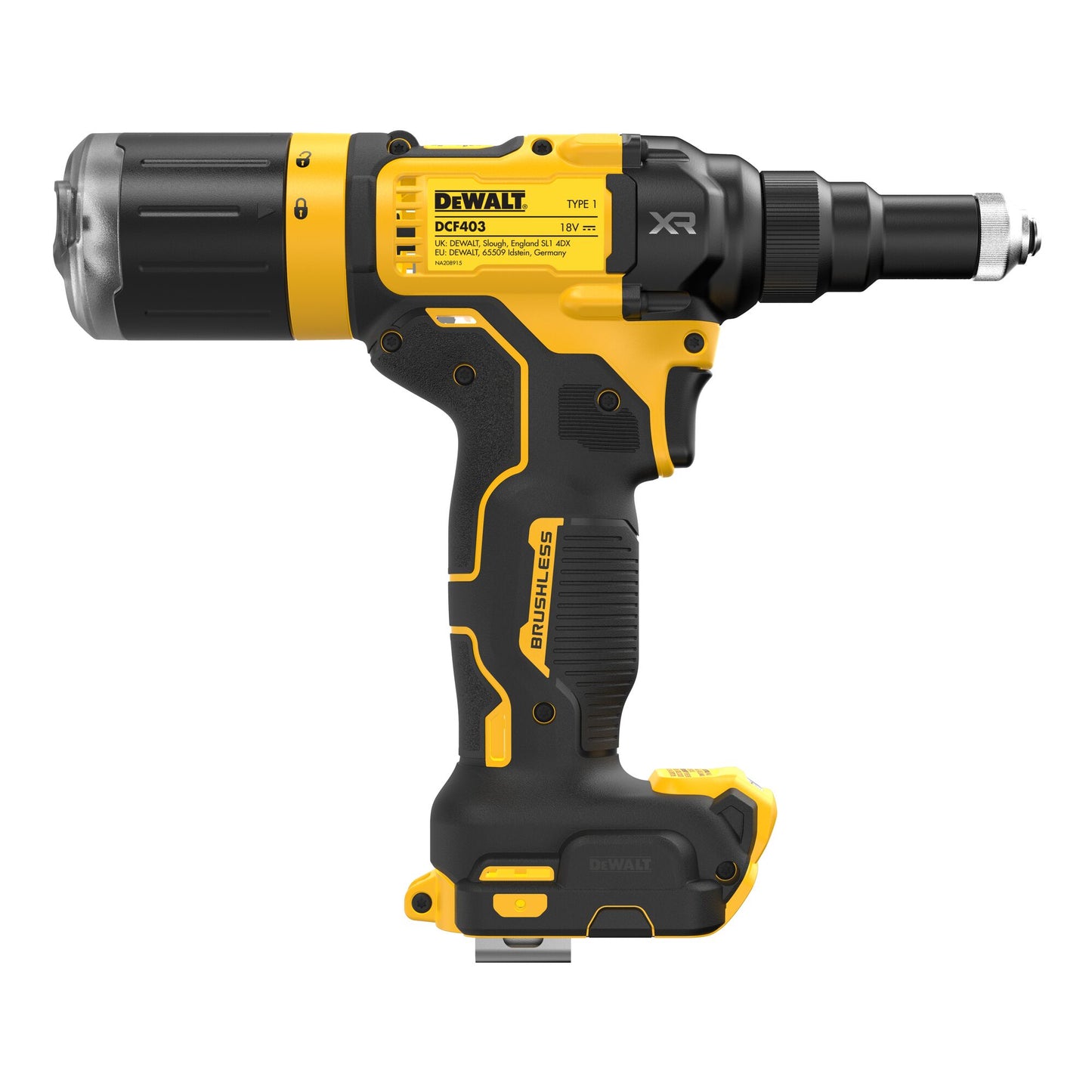 DEWALT DCF403NT-XJ Rivettatrice Brushless 4.8mm XR 18V, senza batteria e caricabatteria