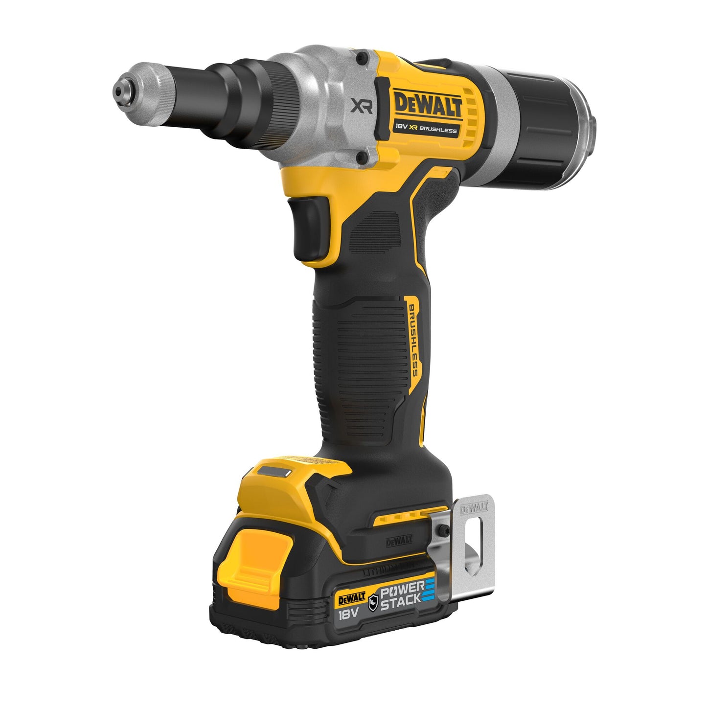 DEWALT DCF414E2GT-QW Rivettatrice 6.4mm con 2 batterie XR 18V Powerstack serie G