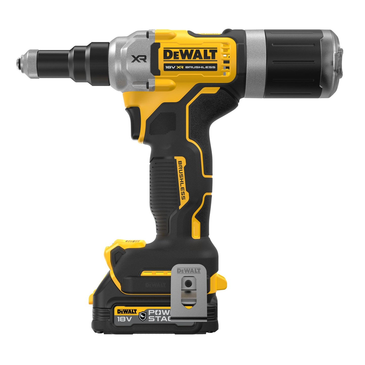 DEWALT DCF414E2GT-QW Rivettatrice 6.4mm con 2 batterie XR 18V Powerstack serie G