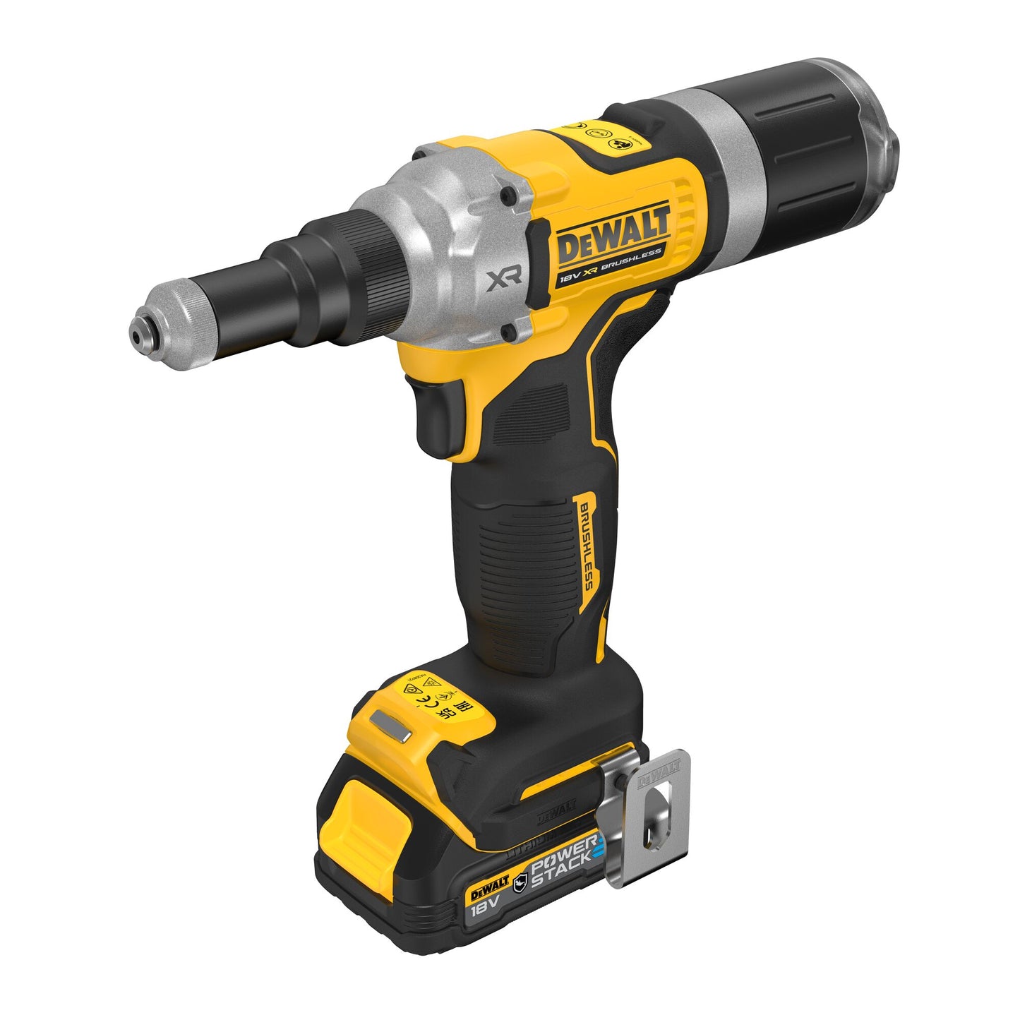 DEWALT DCF414E2GT-QW Rivettatrice 6.4mm con 2 batterie XR 18V Powerstack serie G