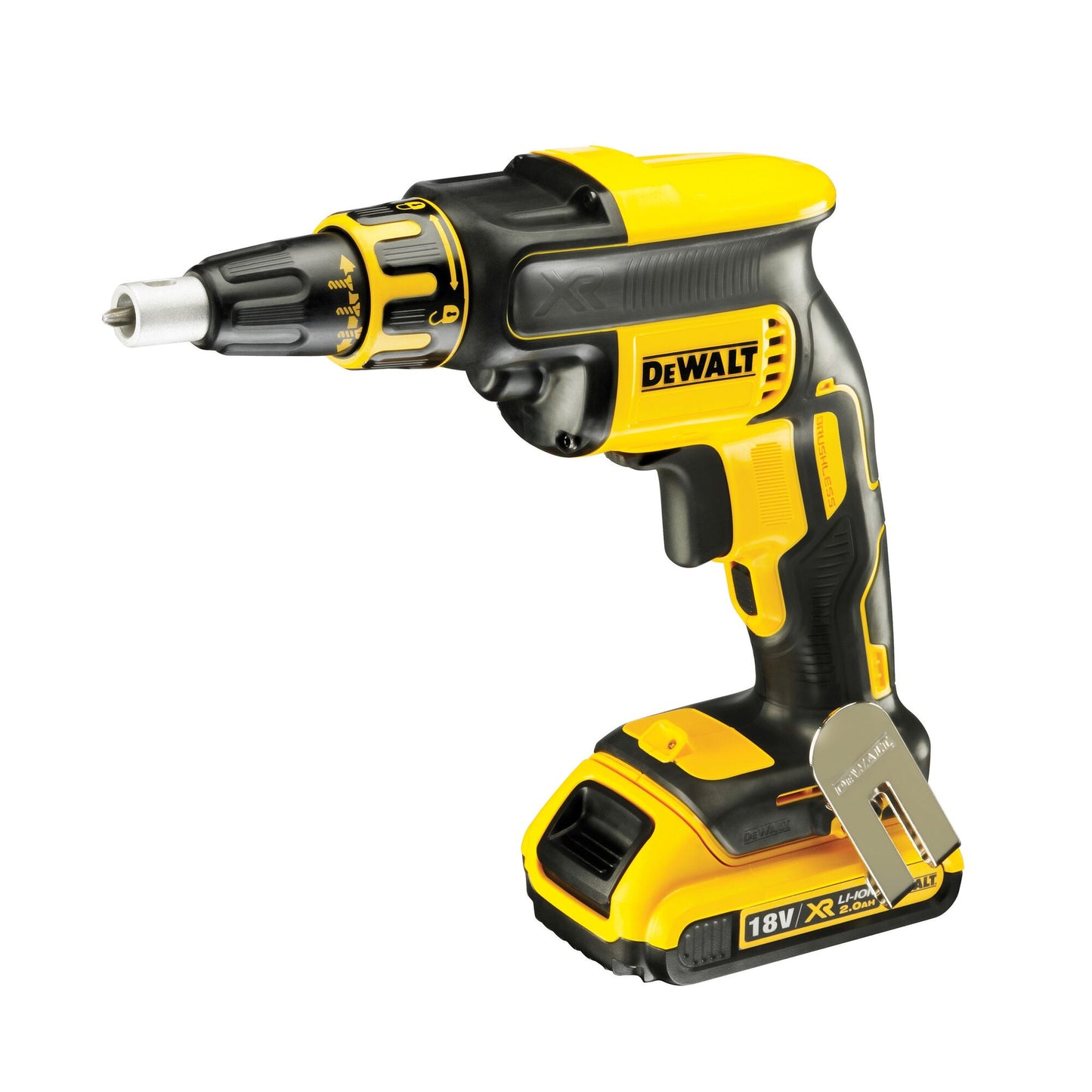 DEWALT DCF620P2K-QW Avvitatore per cartongesso 18V XR Brushless con meccanismo caricamento viti a nastro, 2 batterie XR 18V 5.0Ah comprese