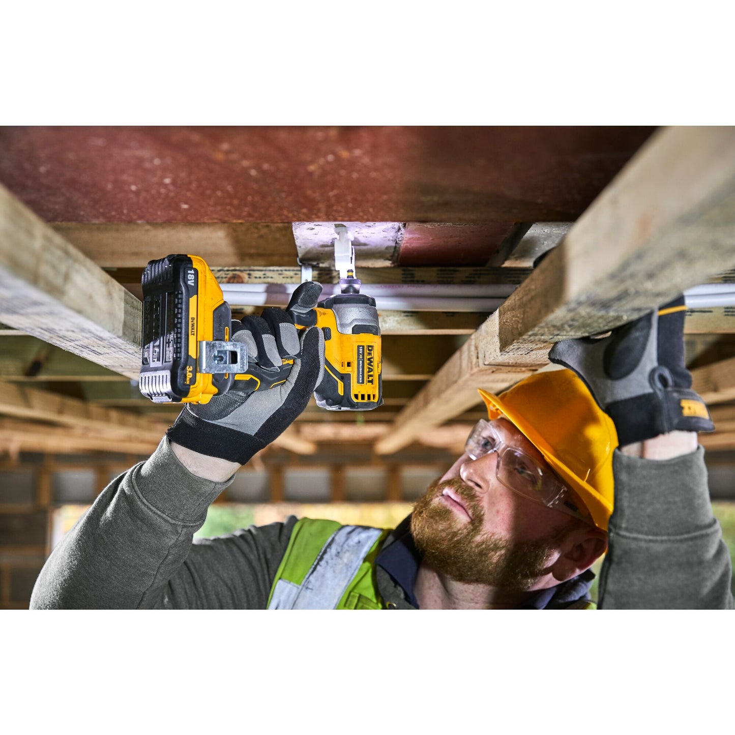 DEWALT DCK2062M2T-QW 18V XR Brushless Twin Kit: Compact Hammer Drill Driver DCD709 + 1/4" Impact Driver DCF809 + 2 x 18V 4.0Ah Batteries