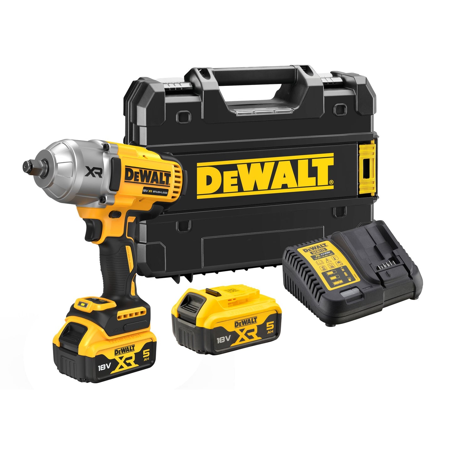 DEWALT DCF900P2T-QW Boulonneuse Brushless, 2 batterie 18V 5.0Ah, 1/2”