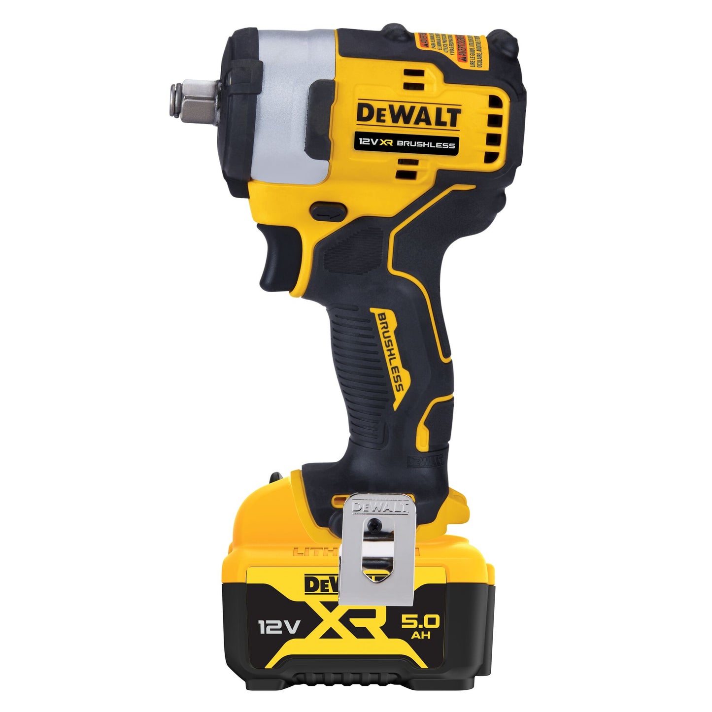 DEWALT DCF901P2-QW 12V Brushless 1/2" Impact Wrench with 2 x 5Ah Lithium Ion Batteries