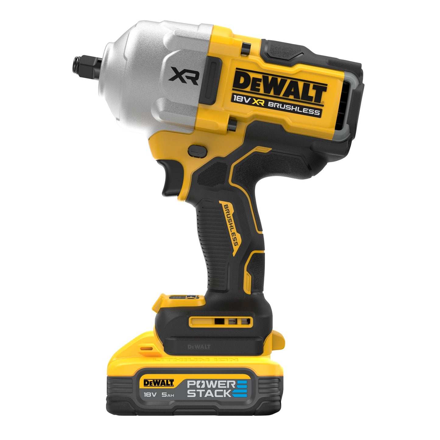 DEWALT DCF961H2T-QW 18V XR Brushless 1/2" High Torque Impact Wrench with 2 x 5Ah Powerstack Lithium Ion Batteries