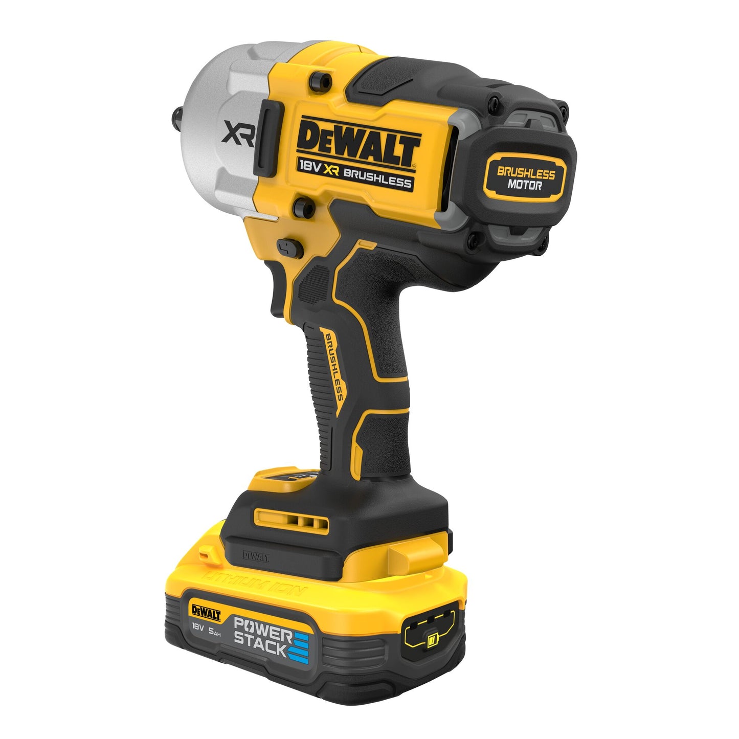 DEWALT DCF961H2T-QW 18V XR Brushless 1/2" High Torque Impact Wrench with 2 x 5Ah Powerstack Lithium Ion Batteries
