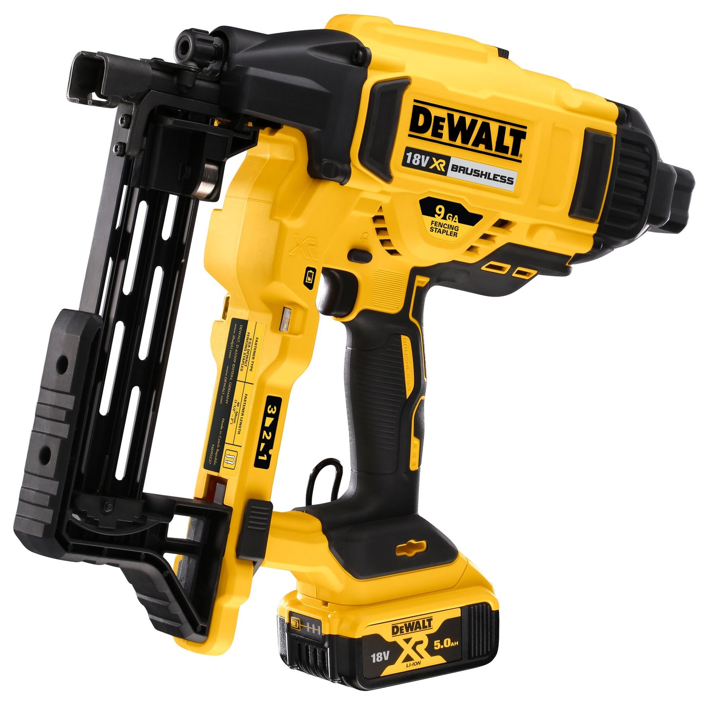 DEWALT DCFS950P2-QW Graffettatrice per cambrette per recinzioni con 2 batterie XR 18V 5.0Ah