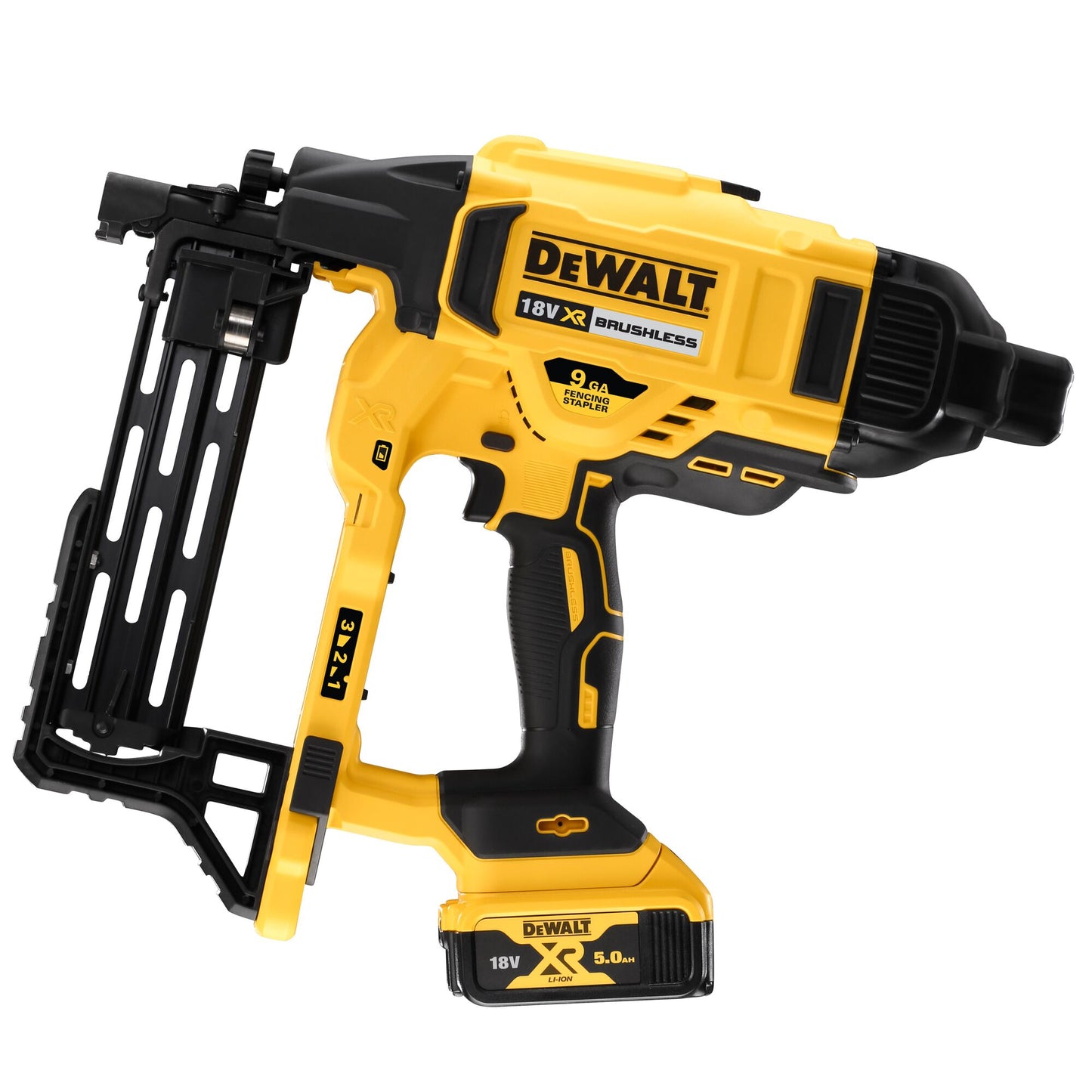 DEWALT DCFS950P2-QW Graffettatrice per cambrette per recinzioni con 2 batterie XR 18V 5.0Ah