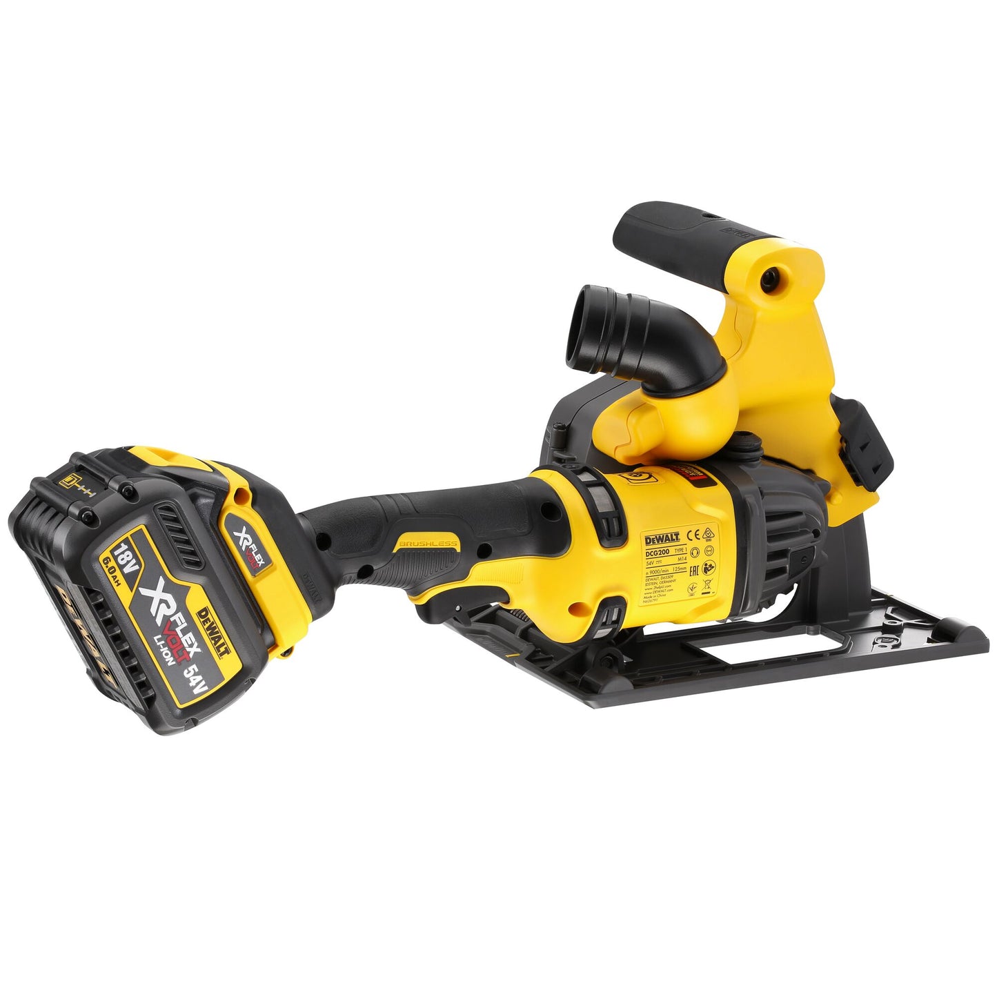 DEWALT DCG200T2-QW Scanalatrice con 2 batterie XR Flexvolt 54V 6.0Ah