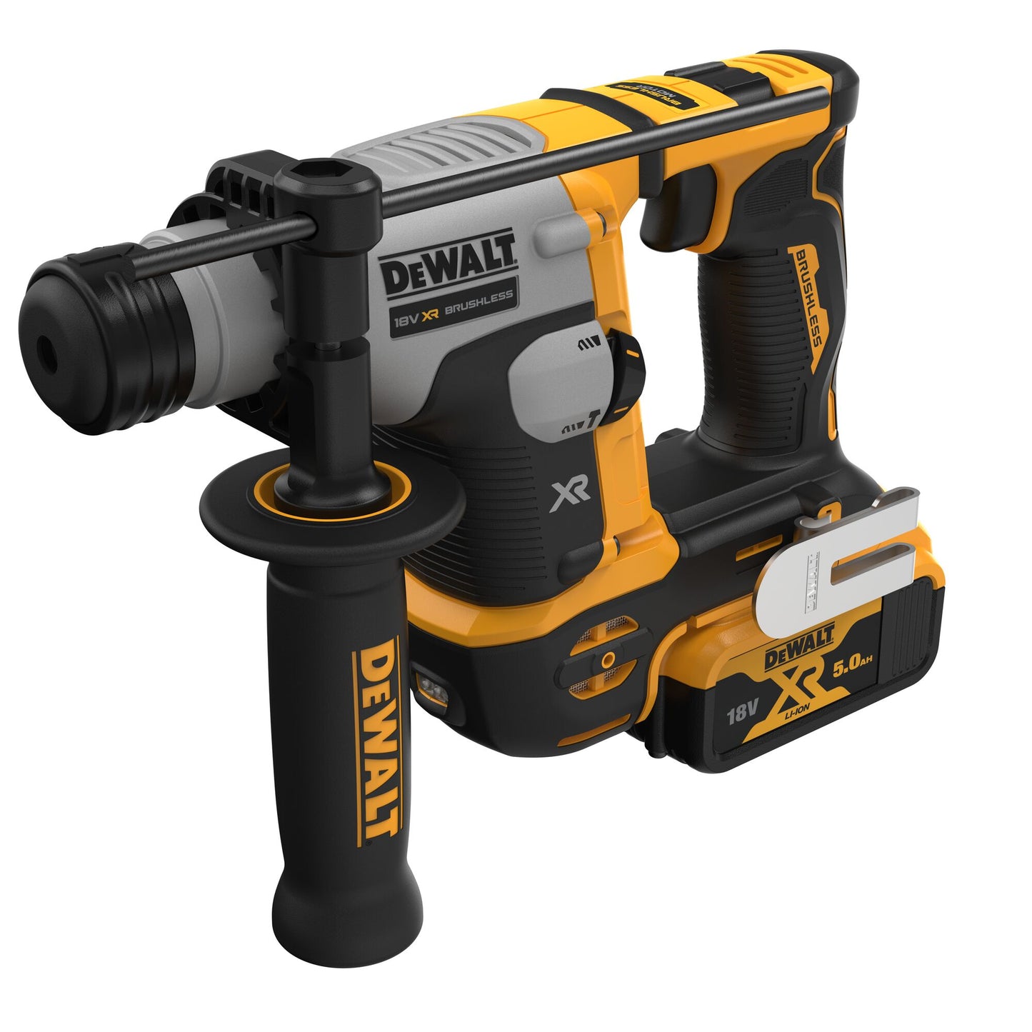 DEWALT DCH172P2-QW 18V XR Brushless 16mm SDS-Plus Hammer Drill with 2 x 5Ah Lithium Ion Batteries