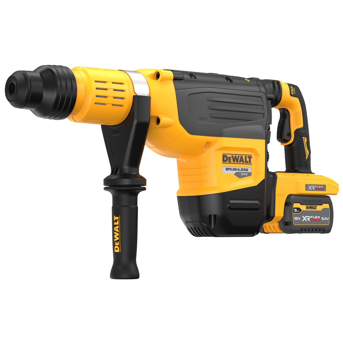 DEWALT DCH775X2-QW 18/54V XR 52mm SDS-Max Hammer Drill with 2 x 9.0Ah Flexvolt batteries