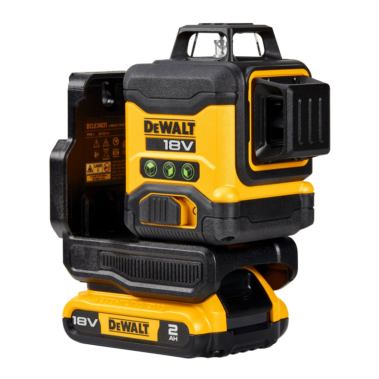 DEWALT DCLE34031D1-QW Laser multilinea con raggio verde classe 2 (510-530nm). 1 batteria XR litio 18V 2Ah