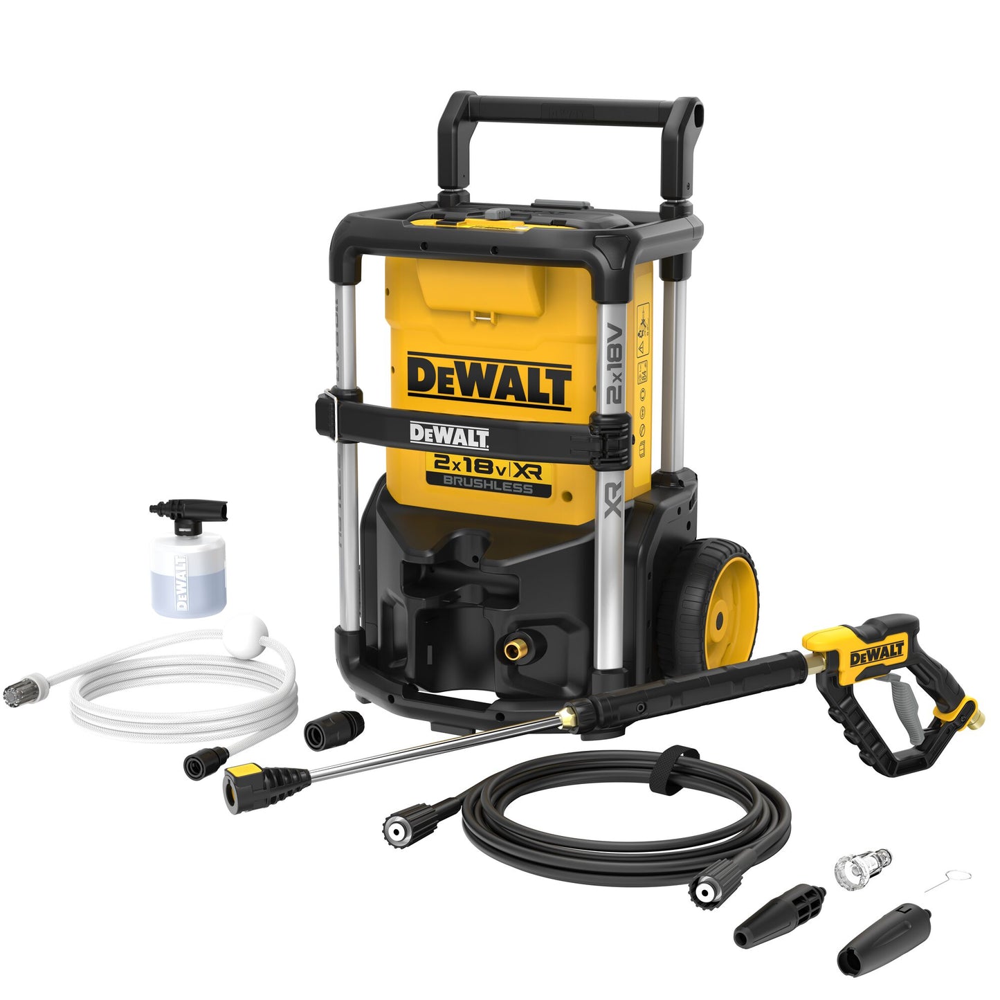 DEWALT DCMPW1600N-XJ Idropulitrice 2x18V 3 velocità 70-85-110 bar, unità senza batteria e caricabatterie