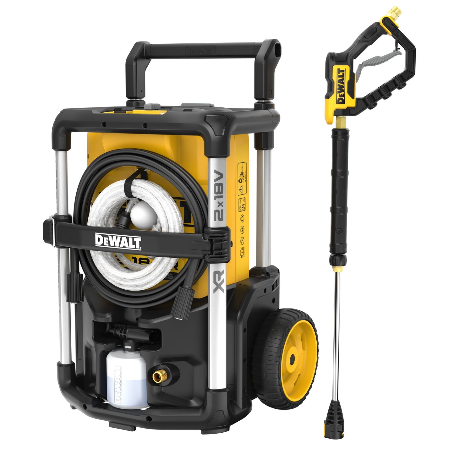 DEWALT DCMPW1600N-XJ Idropulitrice 2x18V 3 velocità 70-85-110 bar, unità senza batteria e caricabatterie