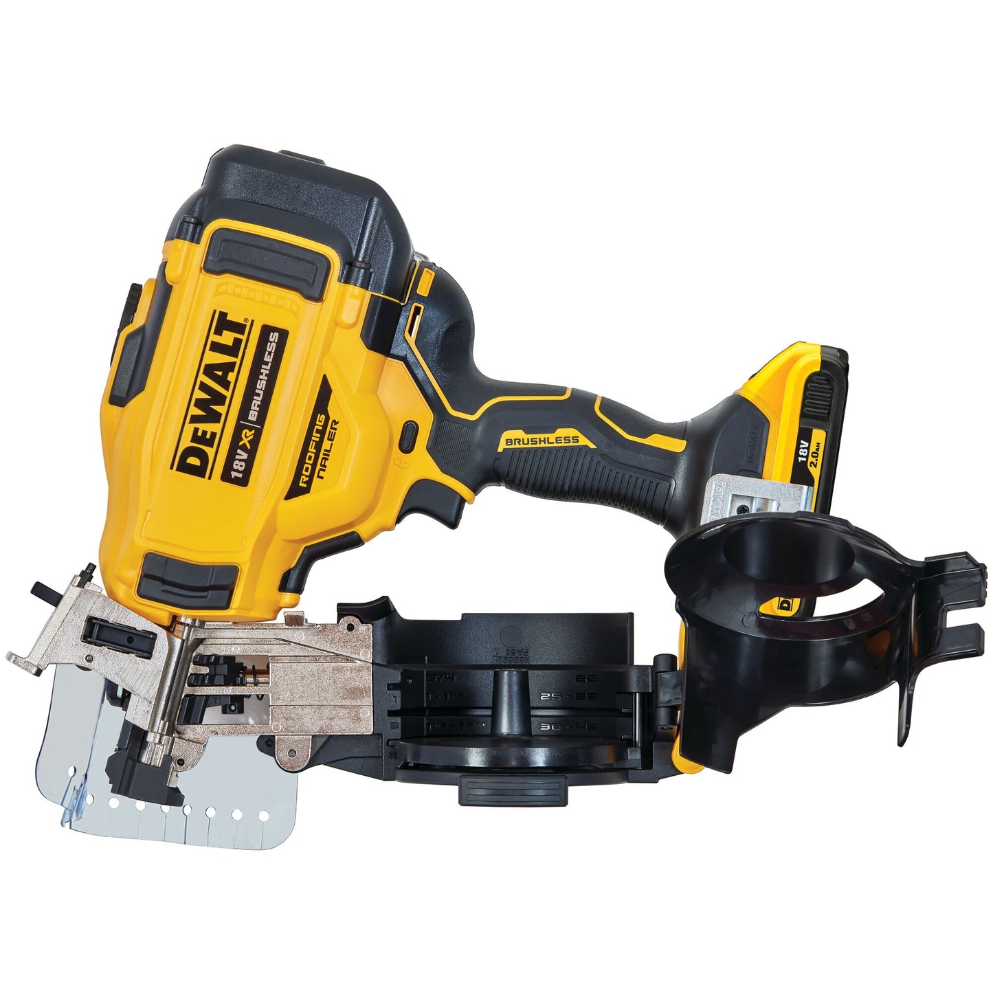 DEWALT DCN45RND2-QW Chiodatrice per tetti e manutenzione generale con 2 batterie XR 18V 2.0Ah