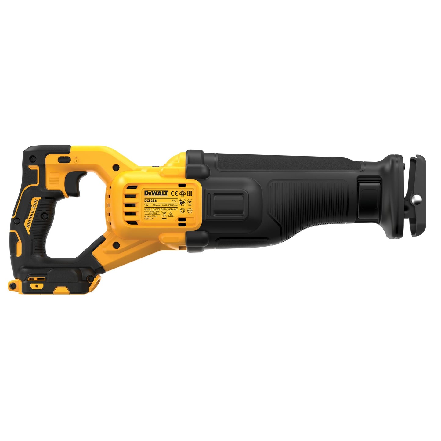 DEWALT DCS386NT-XJ Sierra Sable Compacta sin escobillas 18V FLEXVOLT, sin baterías/cargador