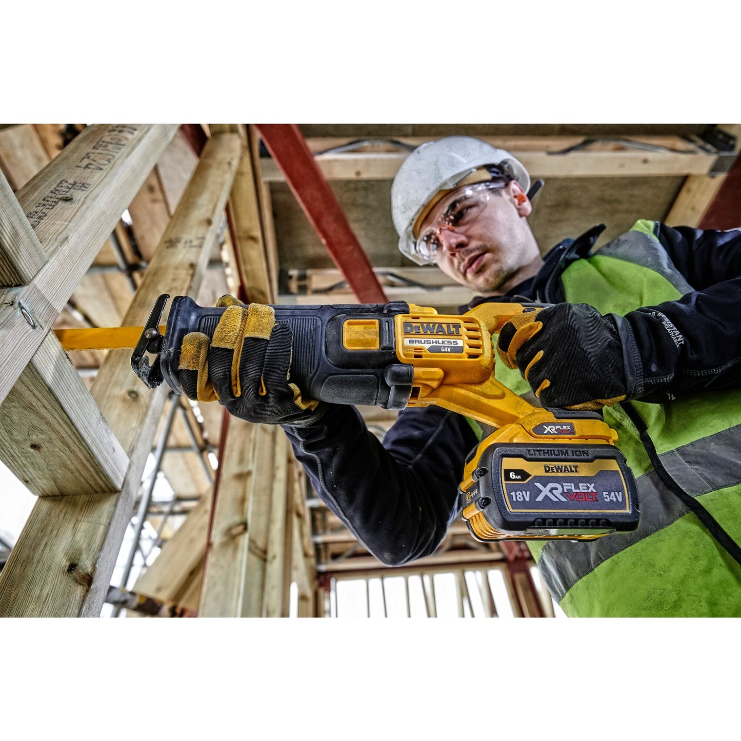 DEWALT DCS389T2-QW 18/54V XR Reciprocating Saw with 2 x 6Ah Flexvolt Batteries