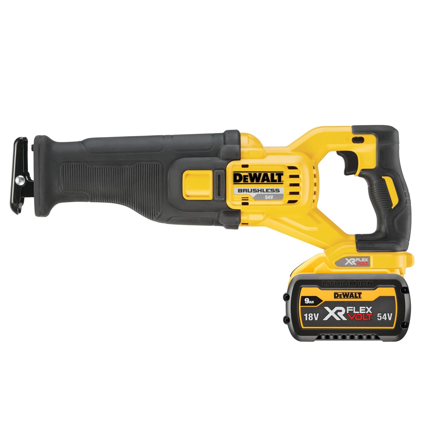 DEWALT DCS389X2-QW 18/54V XR Reciprocating Saw with 2 x 9Ah Flexvolt Lithium Ion Batteries