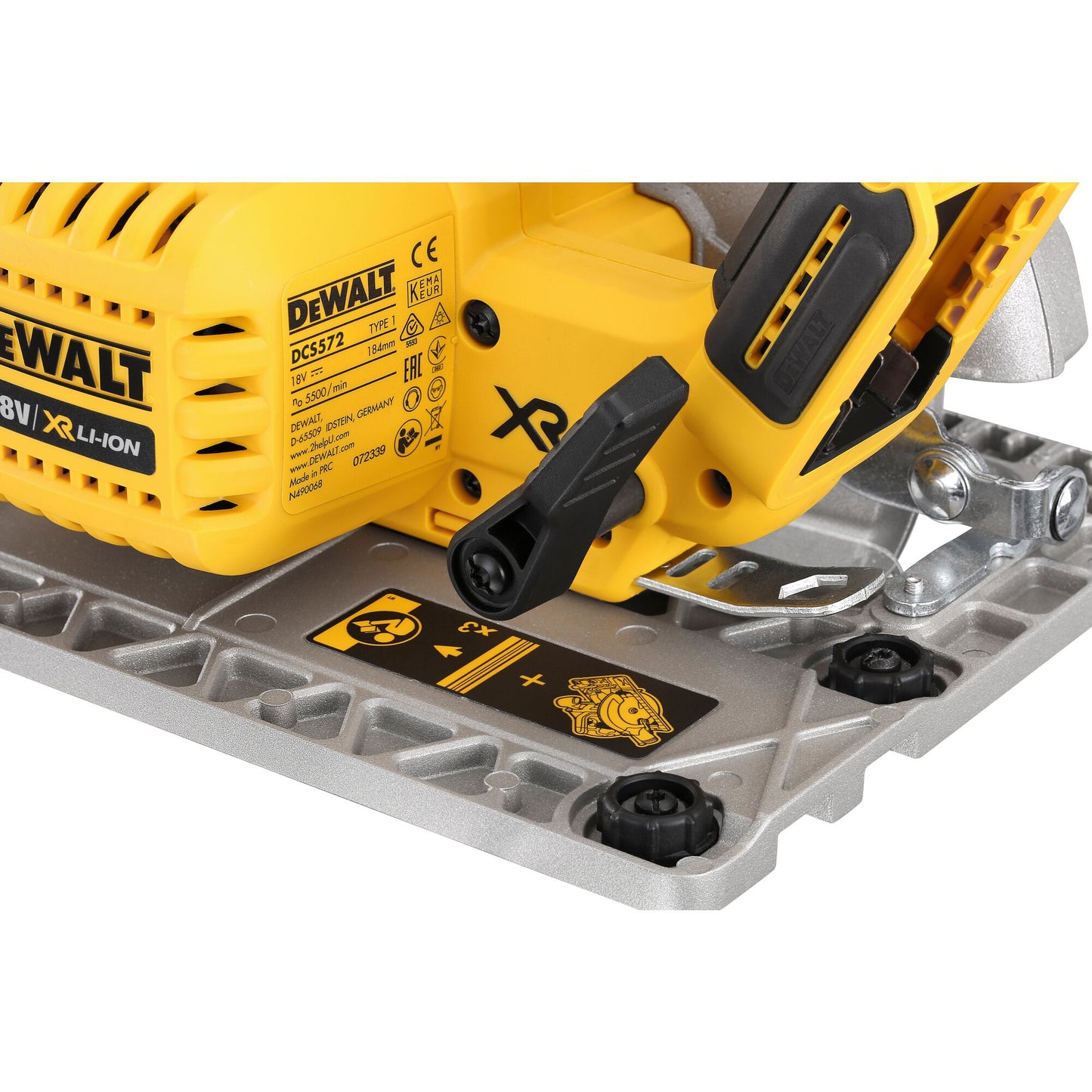 DEWALT DCS572NT-XJ 18V XR Brushless 184mm Rail Compatible Circular Saw - Bare Battery