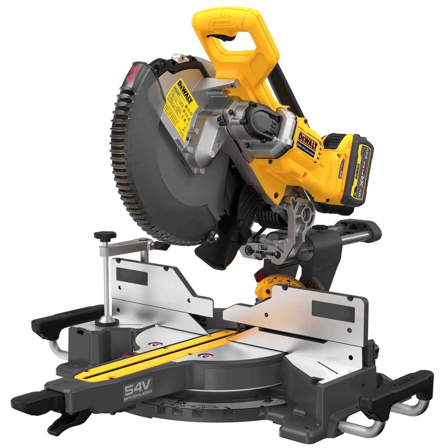 DEWALT DCS781X2-QW Troncatrice radiale 305 mm doppia inclinazione 2 batterie Flexvolt 18/54V 9.0Ah