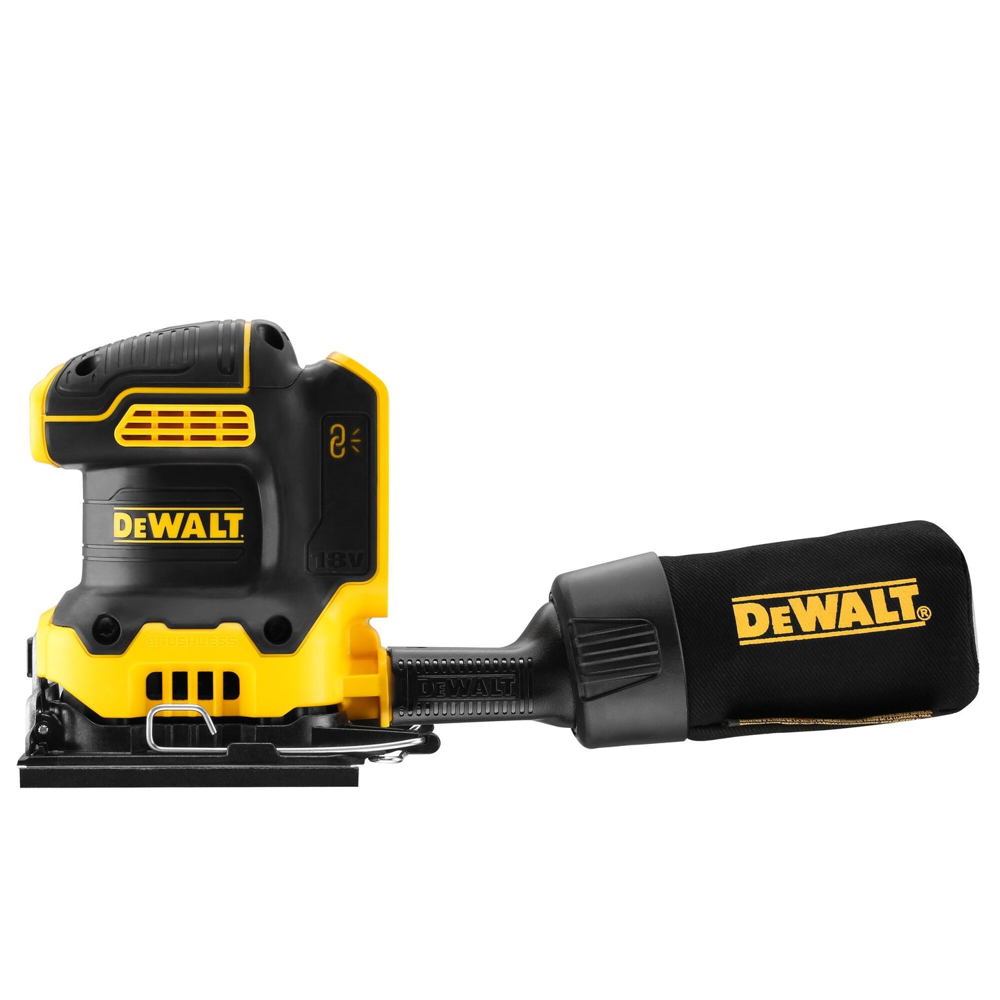 DEWALT DCW200NT-XJ Levigatrice orbitale 1/4 di foglio Brushless 18V, senza batterie e cariabatterie