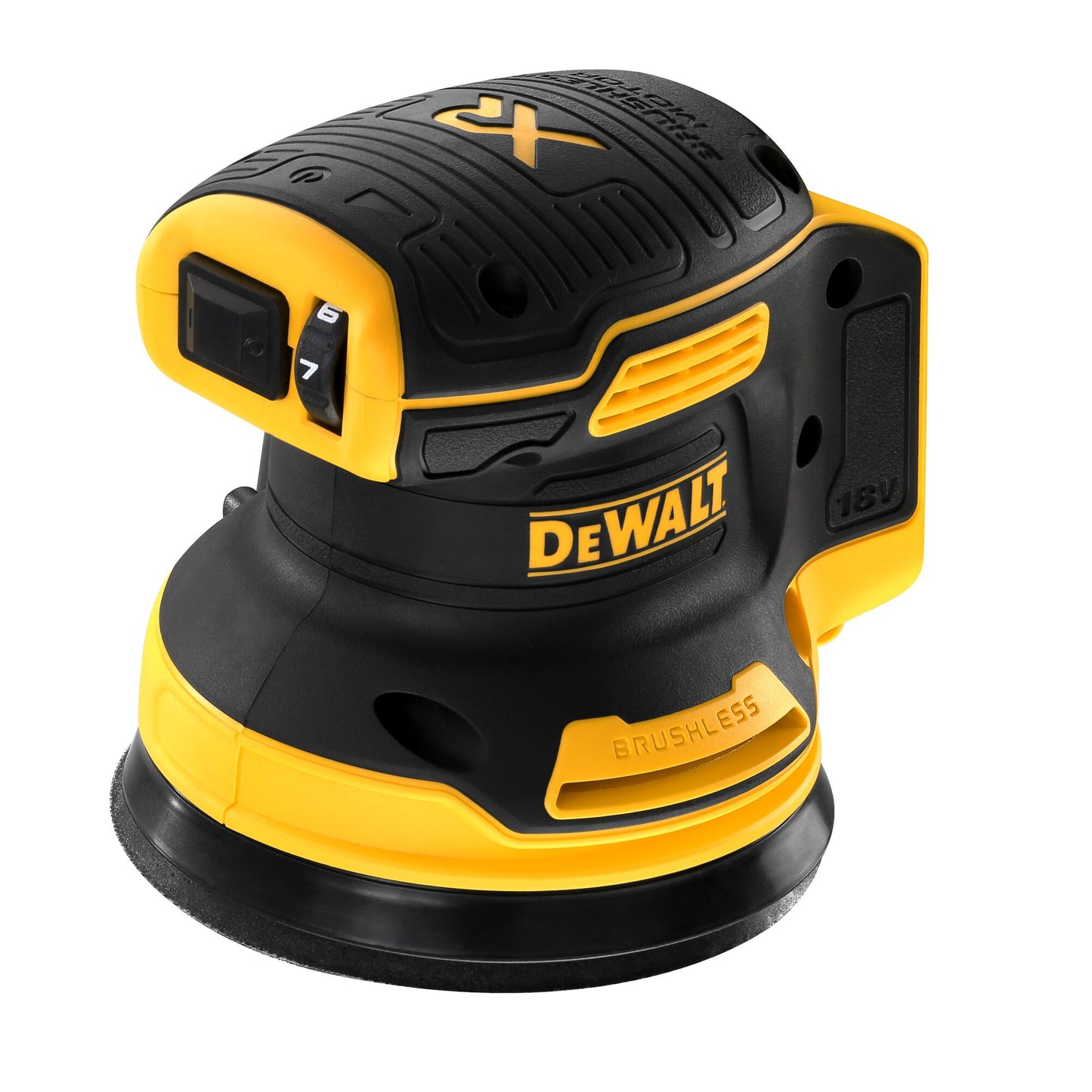 DEWALT DCW210P2-QW Levigatrice roto-orbitale da 125mm 2 batterie 18V 5.0Ah, brushless