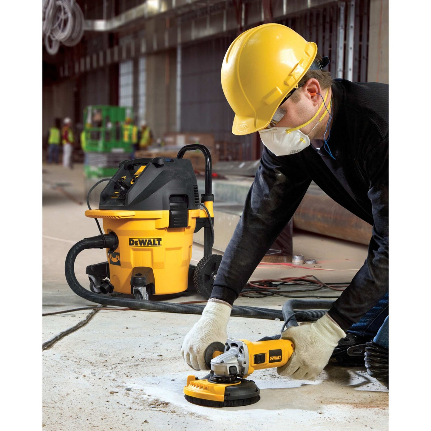 DEWALT DWE46150-XJ Cuffia di aspirazione con spazzole per levigatura di superfici, ø 115/125mm