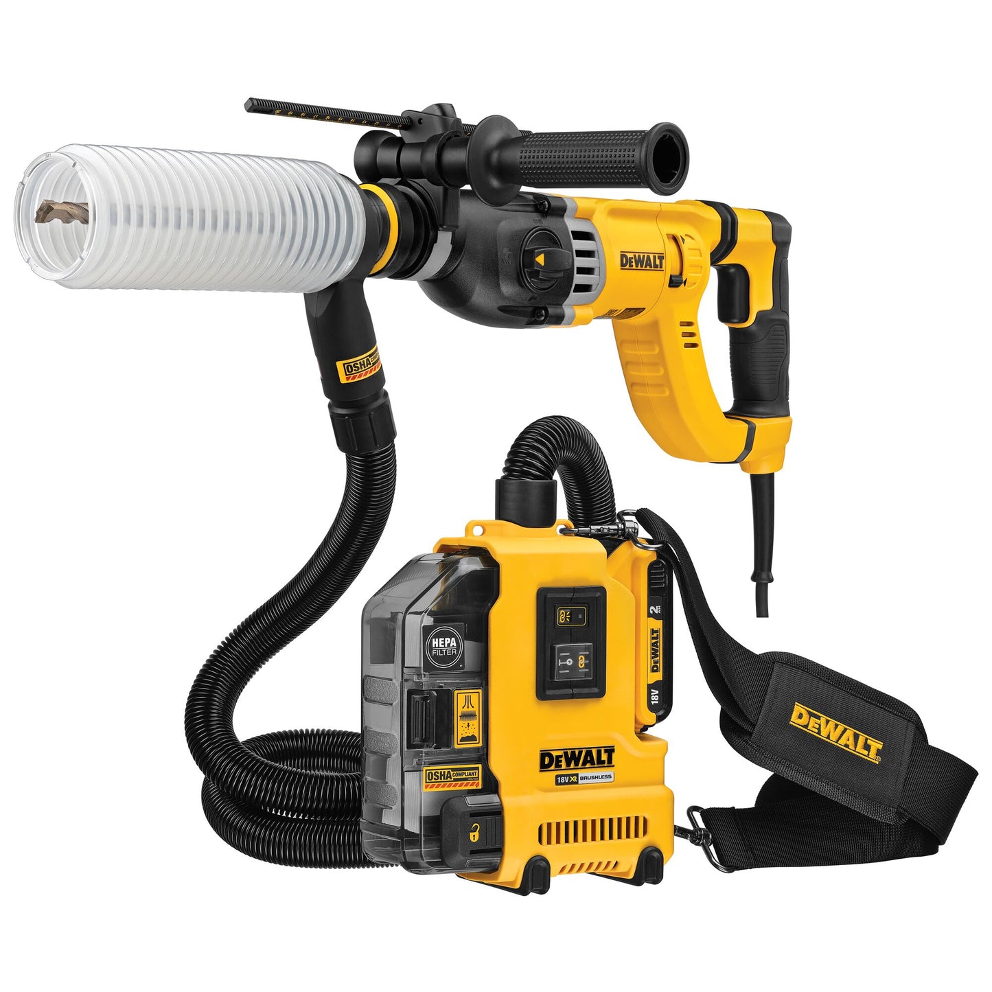 DEWALT DWH161D1-QW Aspiratore universale portatile con 1 batteria 18V 2.0Ah