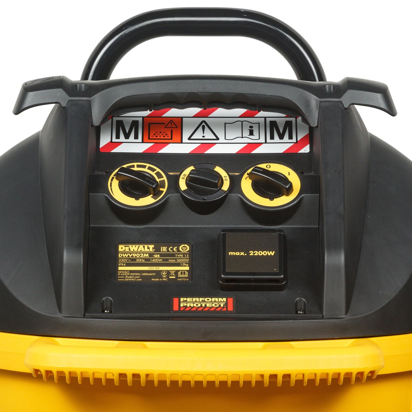 DEWALT DWV902M-QS Aspiratore solidi/liquidi Lt.38 1400W classe M