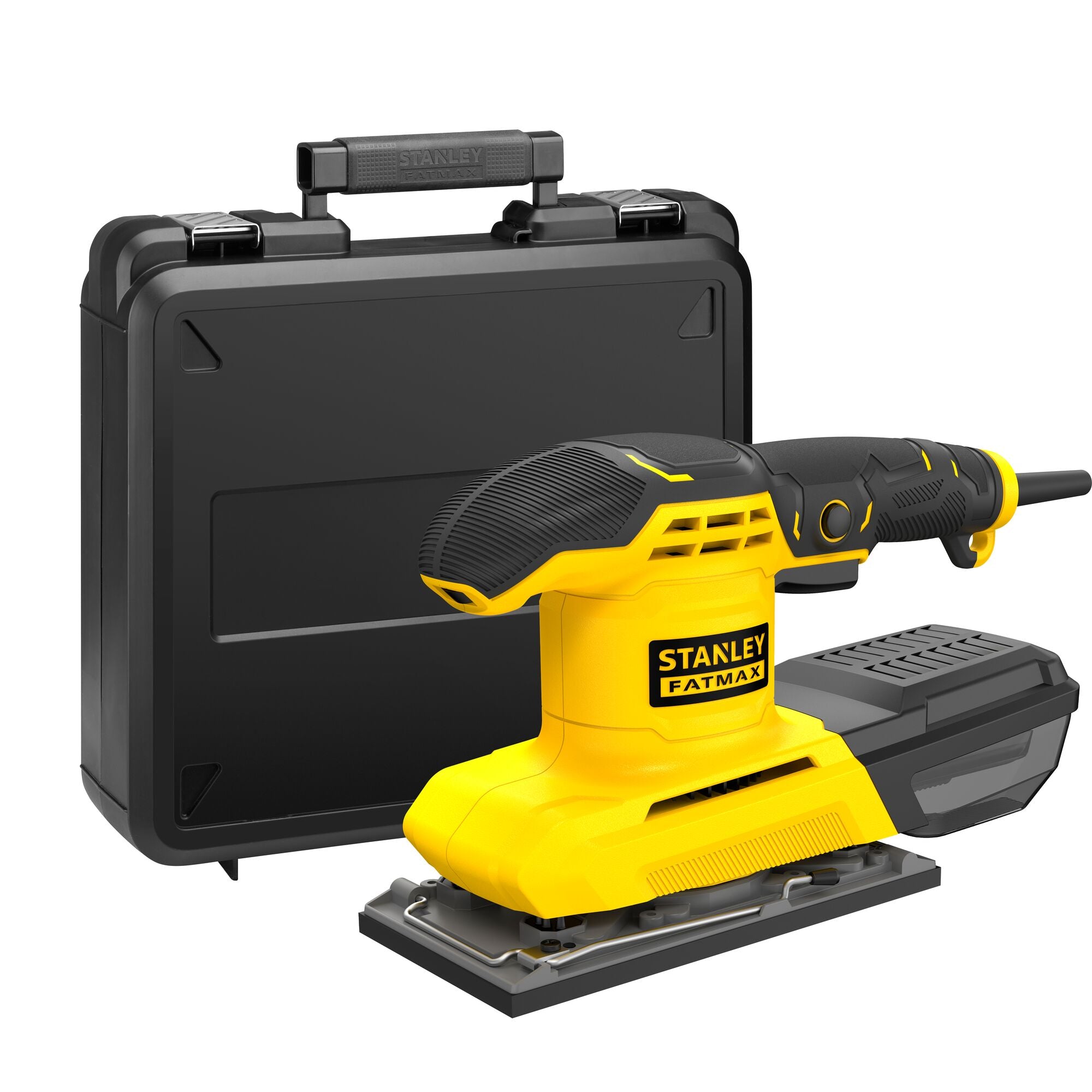 STANLEY Ponceuse Tiers de Feuille FMEW214K-QS - 280 W - 12 000 trs/min - Plateau 187 x 90 mm - Filaire et Compacte - Livrée en Mallette avec 1 Abrasif - Gamme FATMAX STANLEY Ponceuse Tiers de Feuille FMEW214K-QS - 280 W - 12 000 trs/min - Plateau 187 x 90 mm - Filaire et Compacte - Livrée en Mallette avec 1 Abrasif - Gamme FATMAX