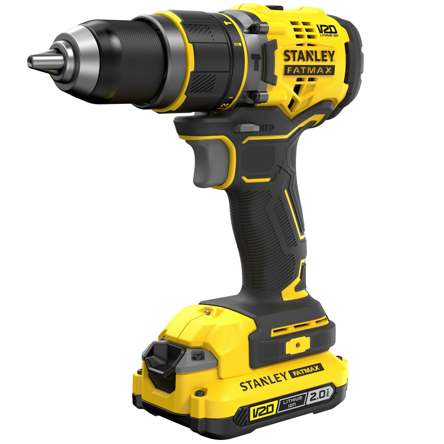 STANLEY FATMAX SFMCD721D2K-QW Trapano avvitatore a percussione brushless V20, 2 batterie 18V 2Ah