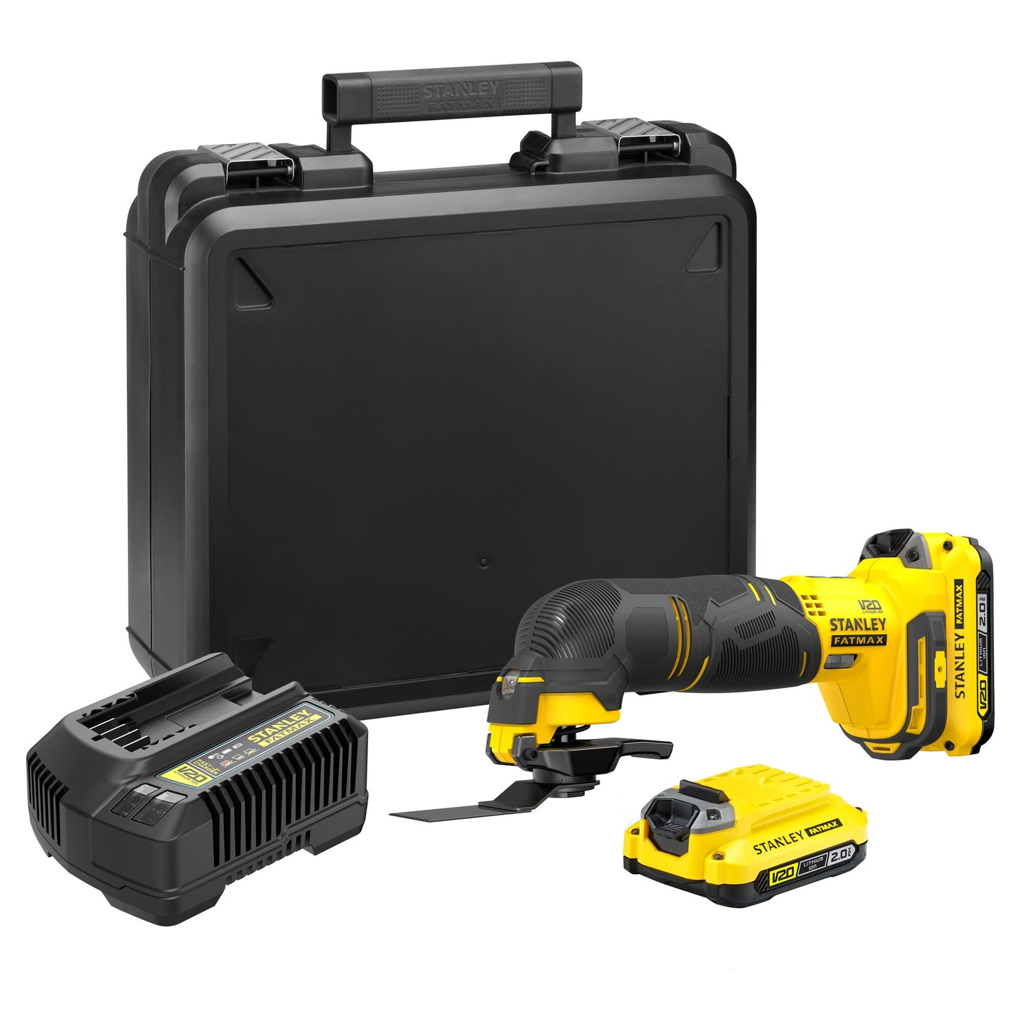 STANLEY FATMAX SFMCE500D2K-QW Utensile multifunzione V20, 2 batterie 18V 2.0Ah