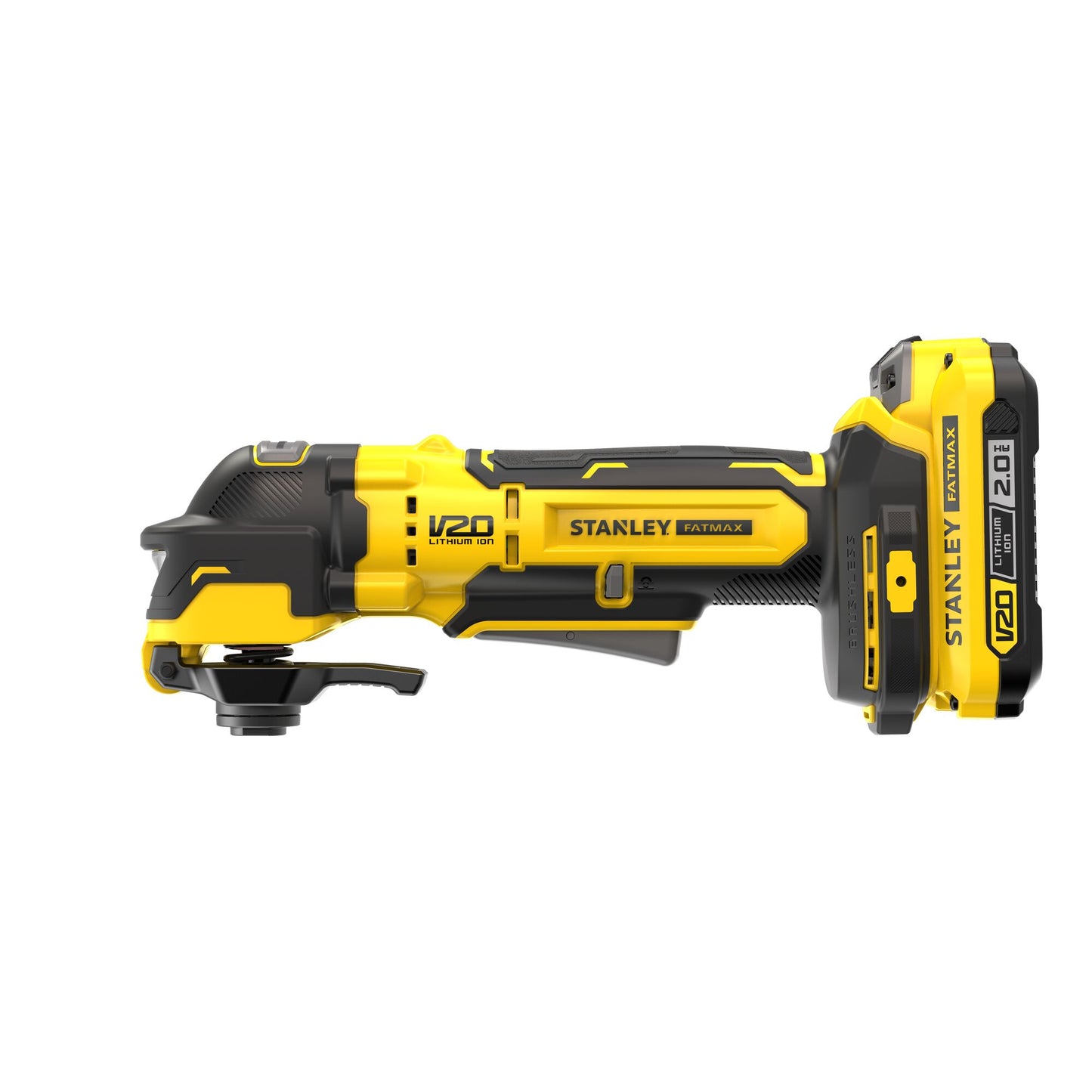 STANLEY FATMAX SFMCE510D2K-QW V20 Brushless Oscillating Multi-Tool with 2 x 2.0Ah Lithium Ion Battery and Kit Box