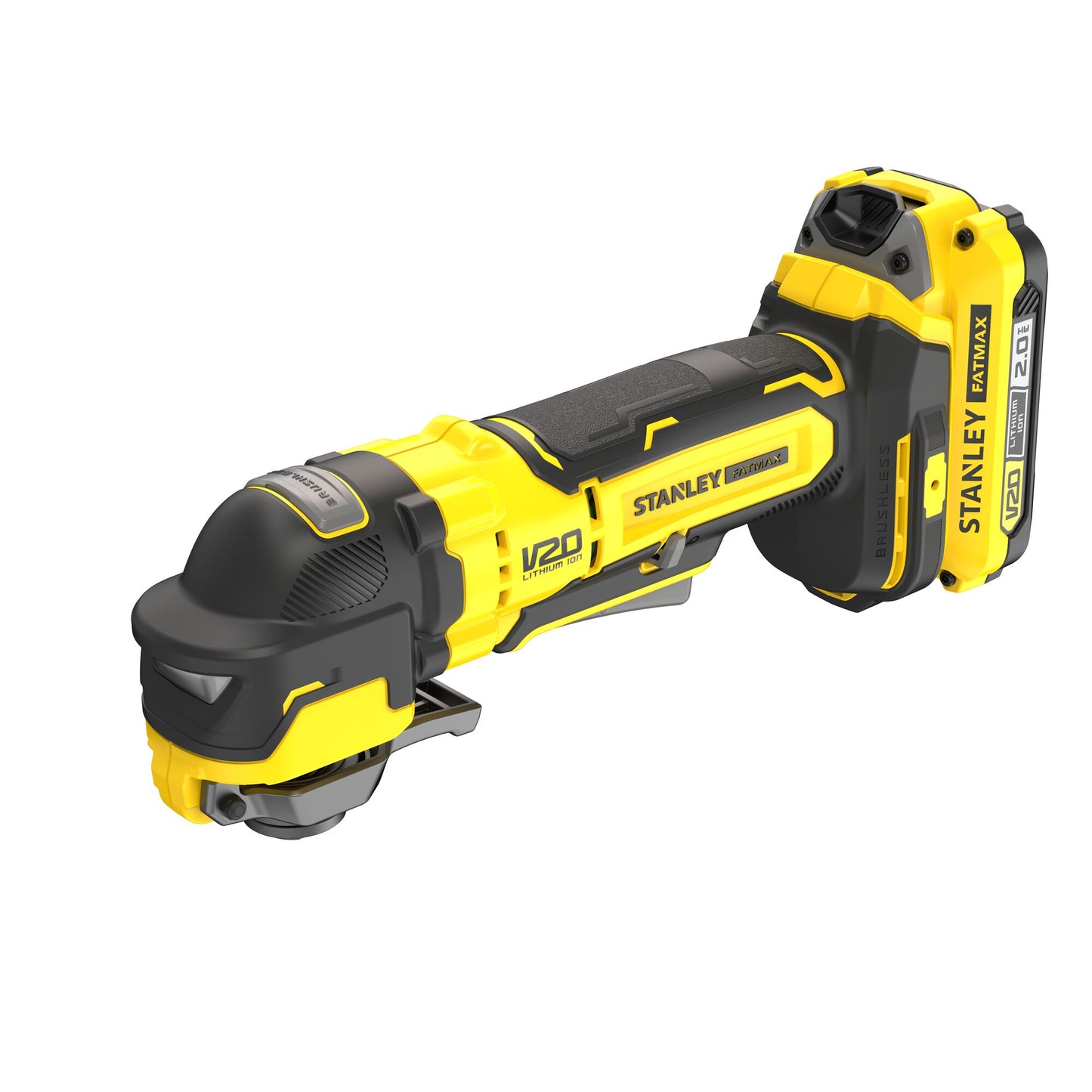 STANLEY FATMAX SFMCE510D2K-QW V20 Brushless Oscillating Multi-Tool with 2 x 2.0Ah Lithium Ion Battery and Kit Box