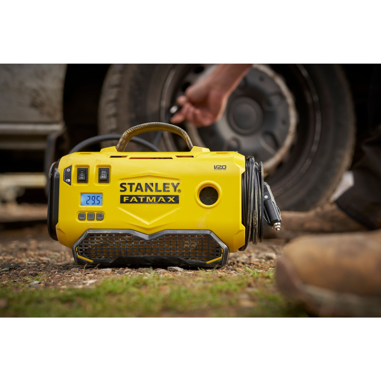 STANLEY FATMAX SFMCE520B-QW Compressore V20, senza batterie e caricabatteria