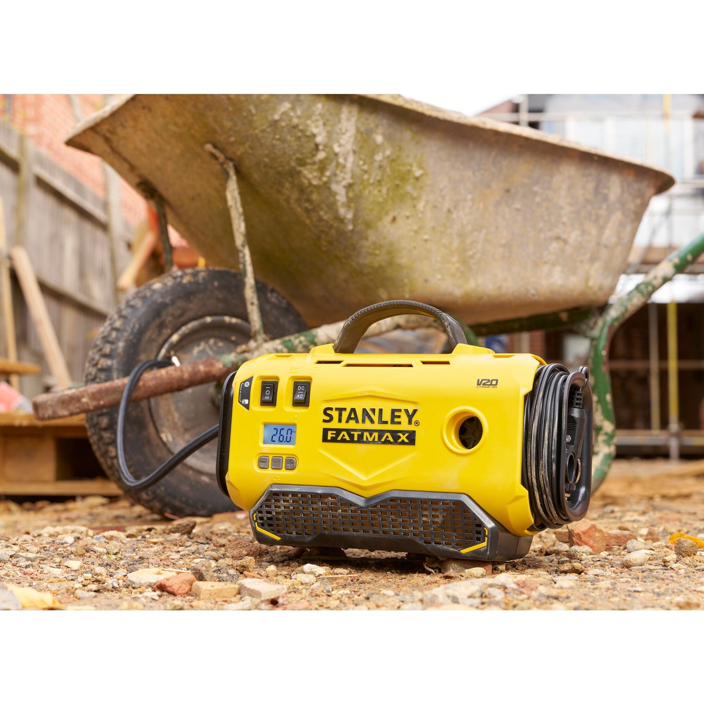 STANLEY FATMAX SFMCE520B-QW Compressore V20, senza batterie e caricabatteria