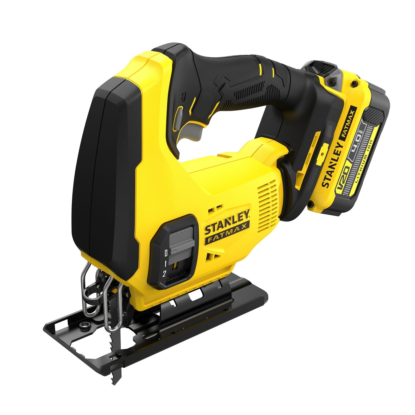 STANLEY FATMAX SFMCS600M2K-QW Seghetto alternativo V20, 2 batterie 18V 4.0Ah
