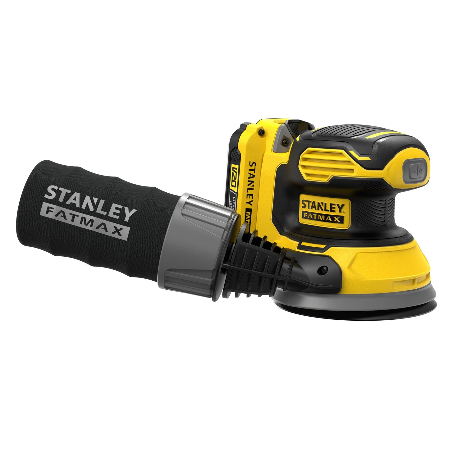 STANLEY FATMAX SFMCW220D1S-QW V20 Cordless Random Orbit Sander with 1 x 2.0Ah Lithium Ion Battery and Soft Bag