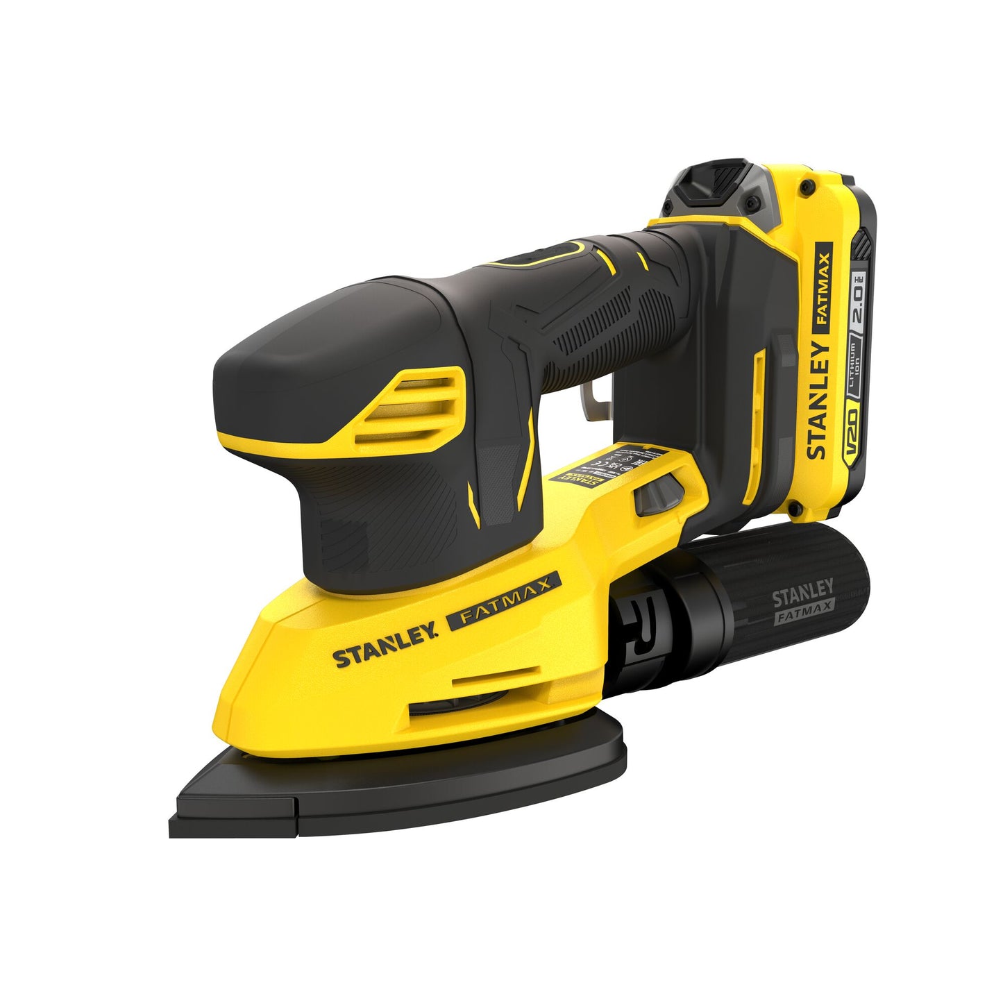 STANLEY FATMAX SFMCW221D1S-QW V20 Cordless Detail Sander with 1 x 2.0Ah Lithium Ion Battery and Soft Bag